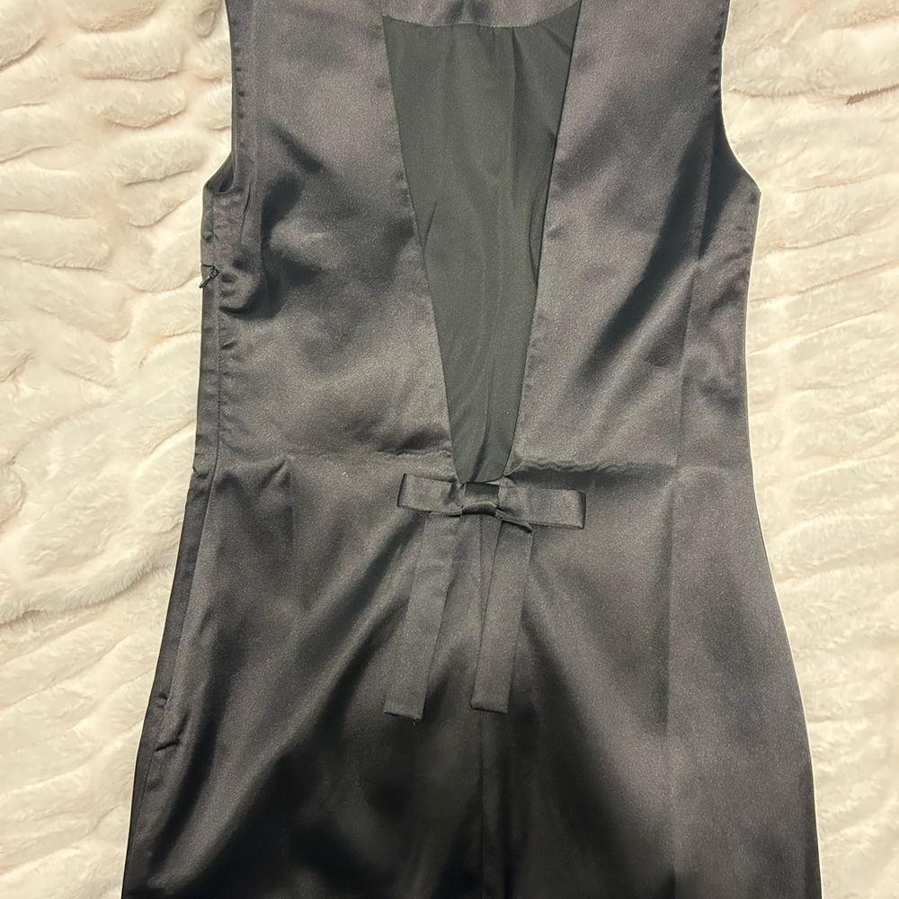 Commense Black Satin Top